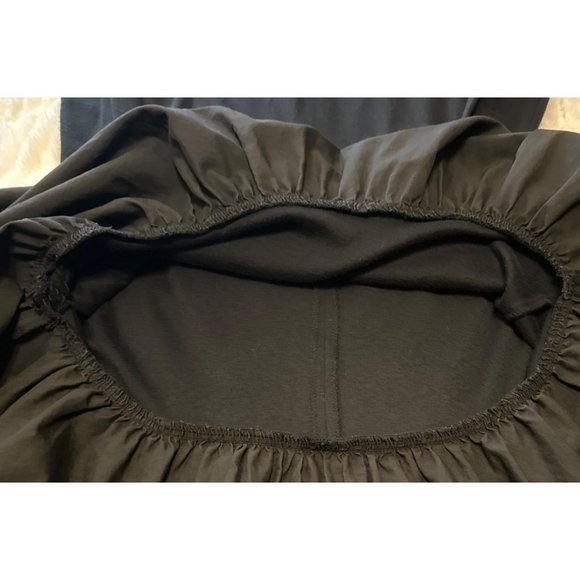 Vintage Linea Moda Brand Fit & Flare Black Dress Poly Blend Women's Size 4-READ - Picture 13 of 16